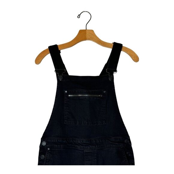 Whistles Overalls Women 27 Black Cotton Leni Dungaree Straight Leg Crop Jumpsuit - Picture 4 of 11